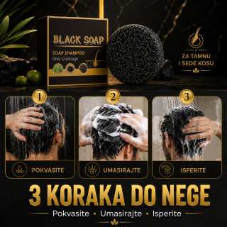 Vratite prirodnu boju kose - Black Soap prirodni sapun za sedu kosu