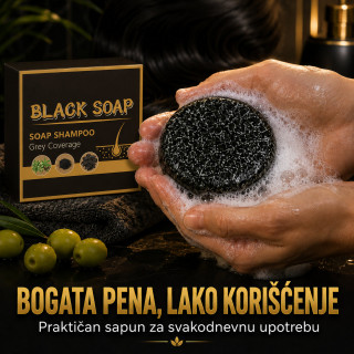 Vratite prirodnu boju kose - Black Soap prirodni sapun za sedu kosu