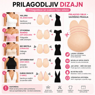 Bunny Lift nevidljive nalepnice za grudi - Nosi omiljenu haljinu bez vidljivog grudnjaka