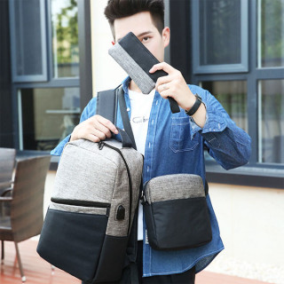 Laptop Backpack set - muški ranac+torbica+neseser