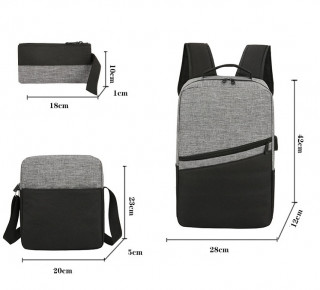 Laptop Backpack set - muški ranac+torbica+neseser