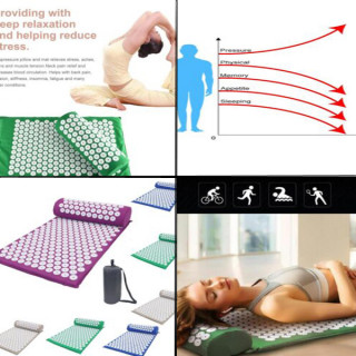 Prostirka i jastuk za vežbanje i masažu protiv stresa i bolova