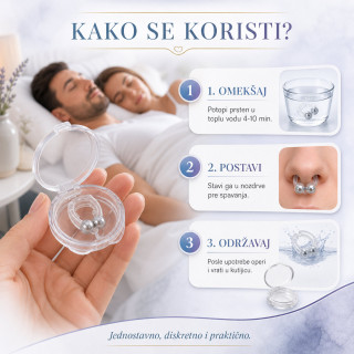 Silikonski prsten protiv hrkanja za miran san