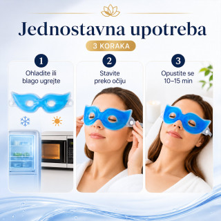 Gel maska za predeo oko očiju - za odmorne oči bez podočnjaka