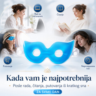 Gel maska za predeo oko očiju - za odmorne oči bez podočnjaka