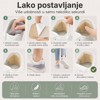 Samolepljivi jastučići za pete – protiv žuljanja, klizanja i trenja