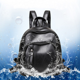 All-Match Backpack - Ženski crni ranac od eko kože 