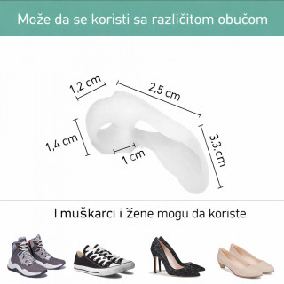 Silikonski ortopedski zaštitni separator za palac i čukljeve