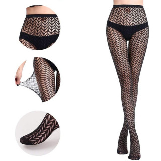 Zavodljive crne mrežaste unihopke sa patern efektom izduženih nogu