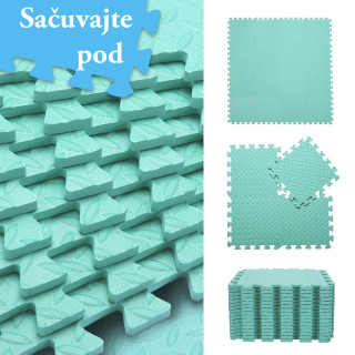 EVA kocke mint zelene boje set od 4 kom - mekana podna podloga