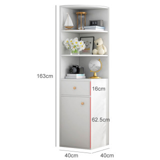 Corner Shelf - Ugaona komoda u beloj boji