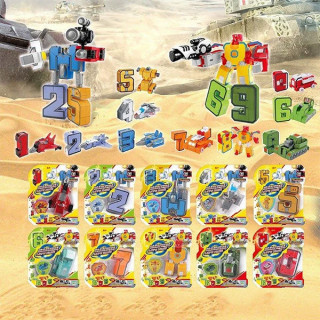 Number Robot Transformers - Sklopiva džepna igračka robot-brojevi