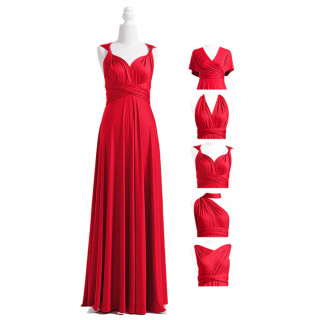 Greta Sexy Red Dress – Elegantna haljina sa različitim mogućnostima vezivanja