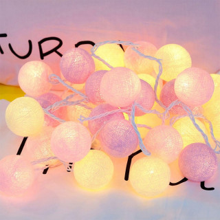 Pink Fairy lights – Svetleće roze i bele kugle za čaroban ambijent