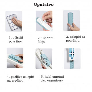 Samolepljivi nosač za produžni kabl i adaptere