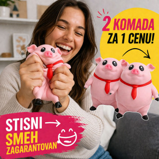 2 x Prasence koje topi stres za 5 sekundi - Pink Piggy - 2 komada!