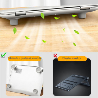 Set od 4 podmetača-odizača za laptop
