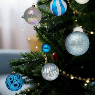 White-Blue Shine set - 42 magična ukrasa za jelku u plavim i belim nijansama