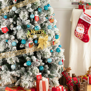 White-Blue Shine set - 42 magična ukrasa za jelku u plavim i belim nijansama