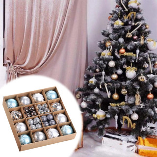Silver-Blue Shine set - 44 magična ukrasa za jelku u srebrnim i plavim nijansama