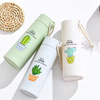 Love Cactus - Staklena boca sa poklopcem za napitke