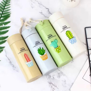 Love Cactus - Staklena boca sa poklopcem za napitke