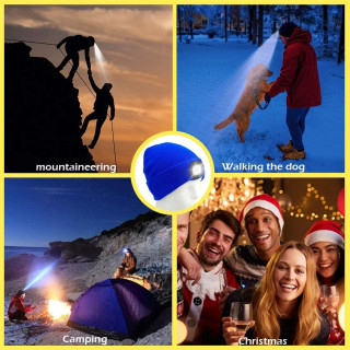 Led Hat - plava zimska kapa sa LED svetlom