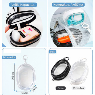 Clip and Go - Transparentni neseser-privezak za sitne stvari
