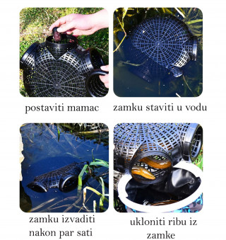 Praktična zamka za ribolov sa otvorima