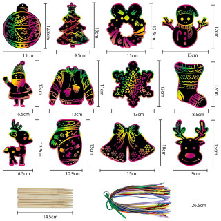 Christmas Scratch Art - Magični greb-greb ukrasi za jelku