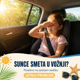Auto mrežica za sunce – zaštita za stakla za decu i putnike, 2 kom