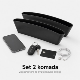 Set 2 auto organizera za telefon, ključeve i sitnice