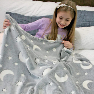 Gray Star Blanket - Sivo ćebe sa svetlećim zvezdama