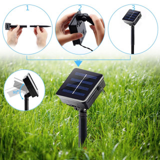 Floral solar lights – Prolećne cvetne LED lampice 6,5m
