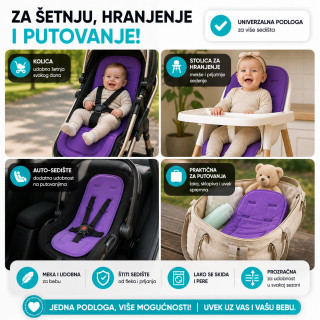 Univerzalna bebi podloga za kolica – mekana, periva i praktična
