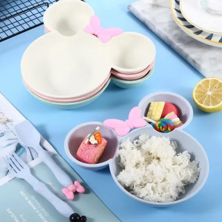 Mini Maus pastelni set - tanjirić sa kašikom i viljuškom