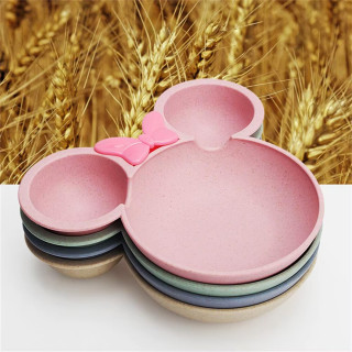 Mini Maus pastelni set - tanjirić sa kašikom i viljuškom