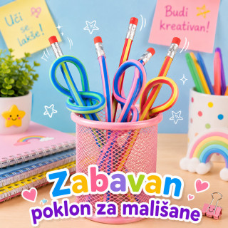 Set od 5 magičnih savitljivih olovaka za decu – Šarene Flexi Pencil olovke