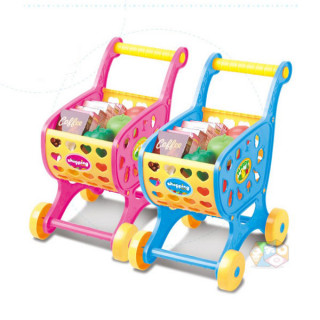 Supermarket dečija kolica za igru roze boje