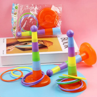 Dečija igračka - Šarena kula sa prstenovima za nabacivanje 