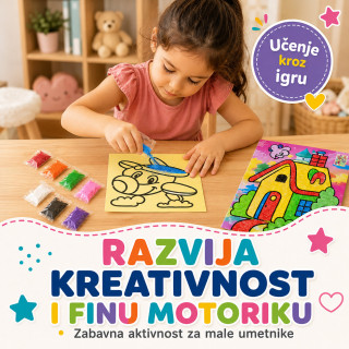 Set od 3 bojanke sa peskom za decu – kreativna peskovita umetnost