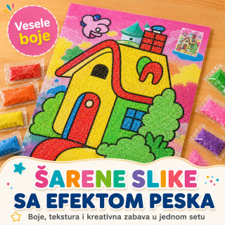 Set od 3 bojanke sa peskom za decu – kreativna peskovita umetnost