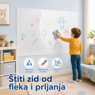 Magična zaštitna zidna folija za zid – dete crta, zid ostaje čist