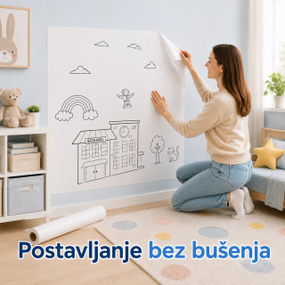 Magična zaštitna zidna folija za zid – dete crta, zid ostaje čist