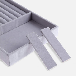Decor Mix - Plišana kutija za nakit sa 3 različite pregrade