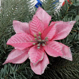Holiday glitter - Dekorativni cvet za jelku