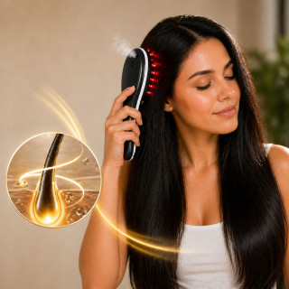 Pametna Četka za rast kose 3u1 – Svetlosna terapija, vibracija i nano magla