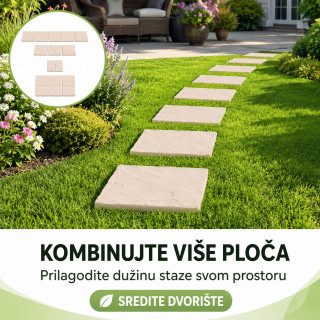 Ubodna ploča za dvorišnu stazu 40x40 cm – imitacija kamena