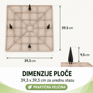 Ubodna ploča za dvorišnu stazu 40x40 cm – imitacija kamena