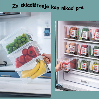 Transparentna posuda od 5L sa ručkom - za odlaganje namirnica
